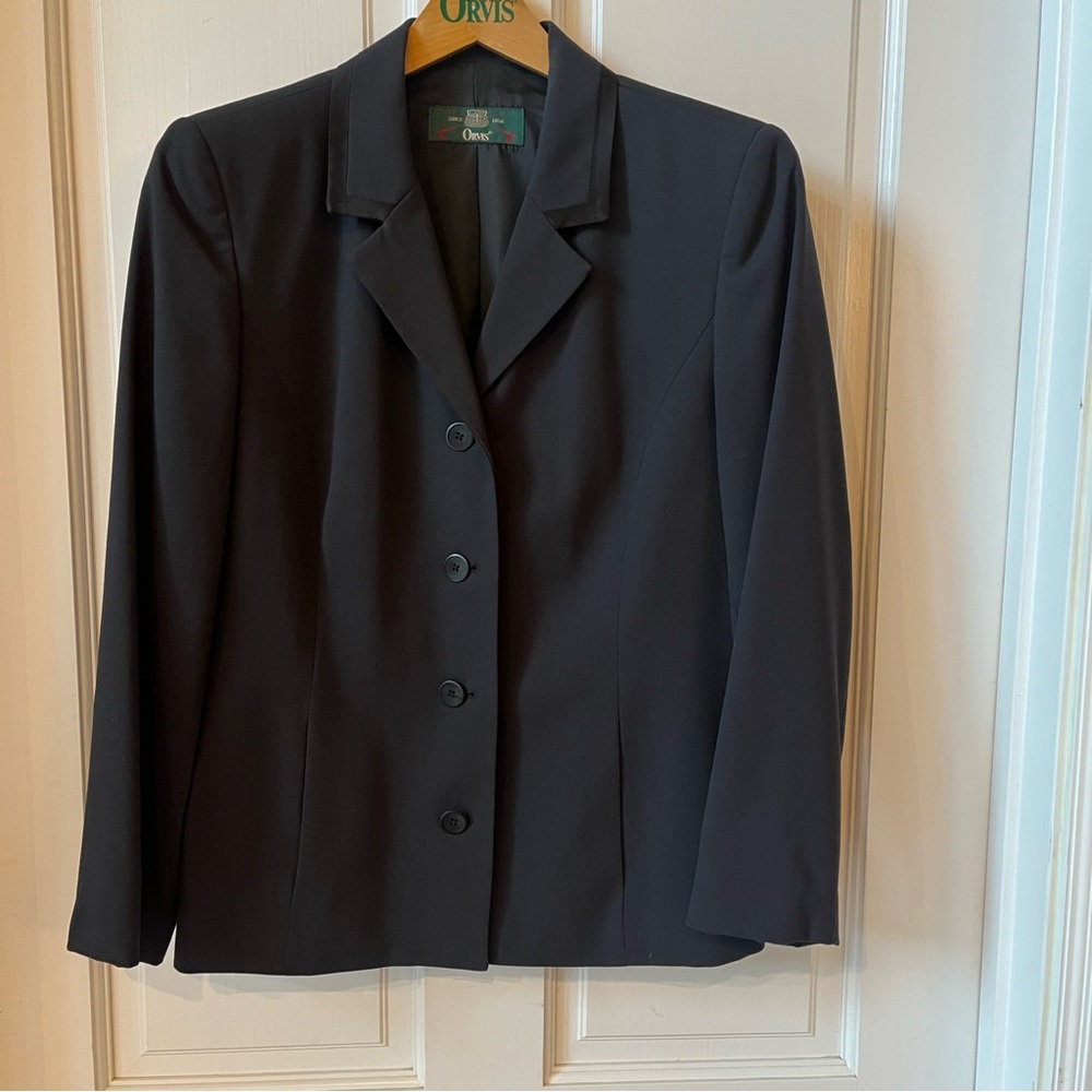 Orvis Black Blazer Classic Suit Jacket